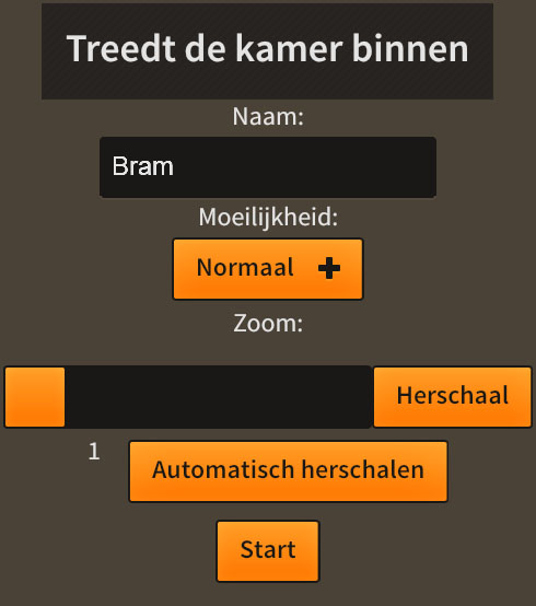 screenshot Treedt de kamer binnen scherm